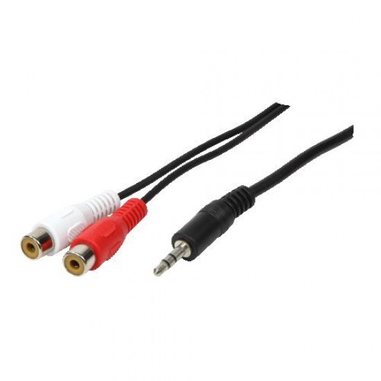 Cable Audio 3.5mm-M - 2 x RCA-F 0.2m Logilink CA1047
